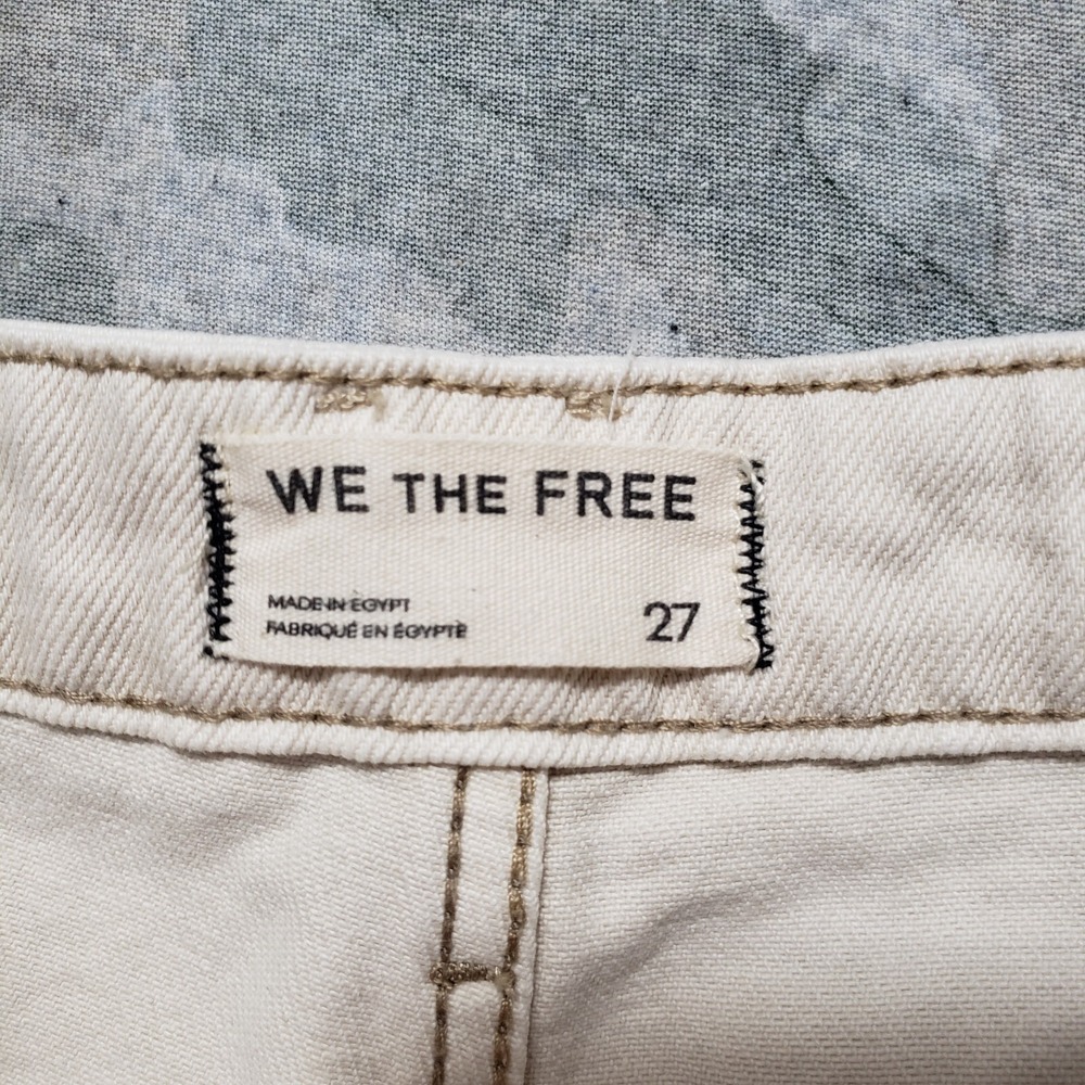 We The Free Jeans Womens 27 Beige Boyfriend Button Fly NWT - Picture 12 of 14